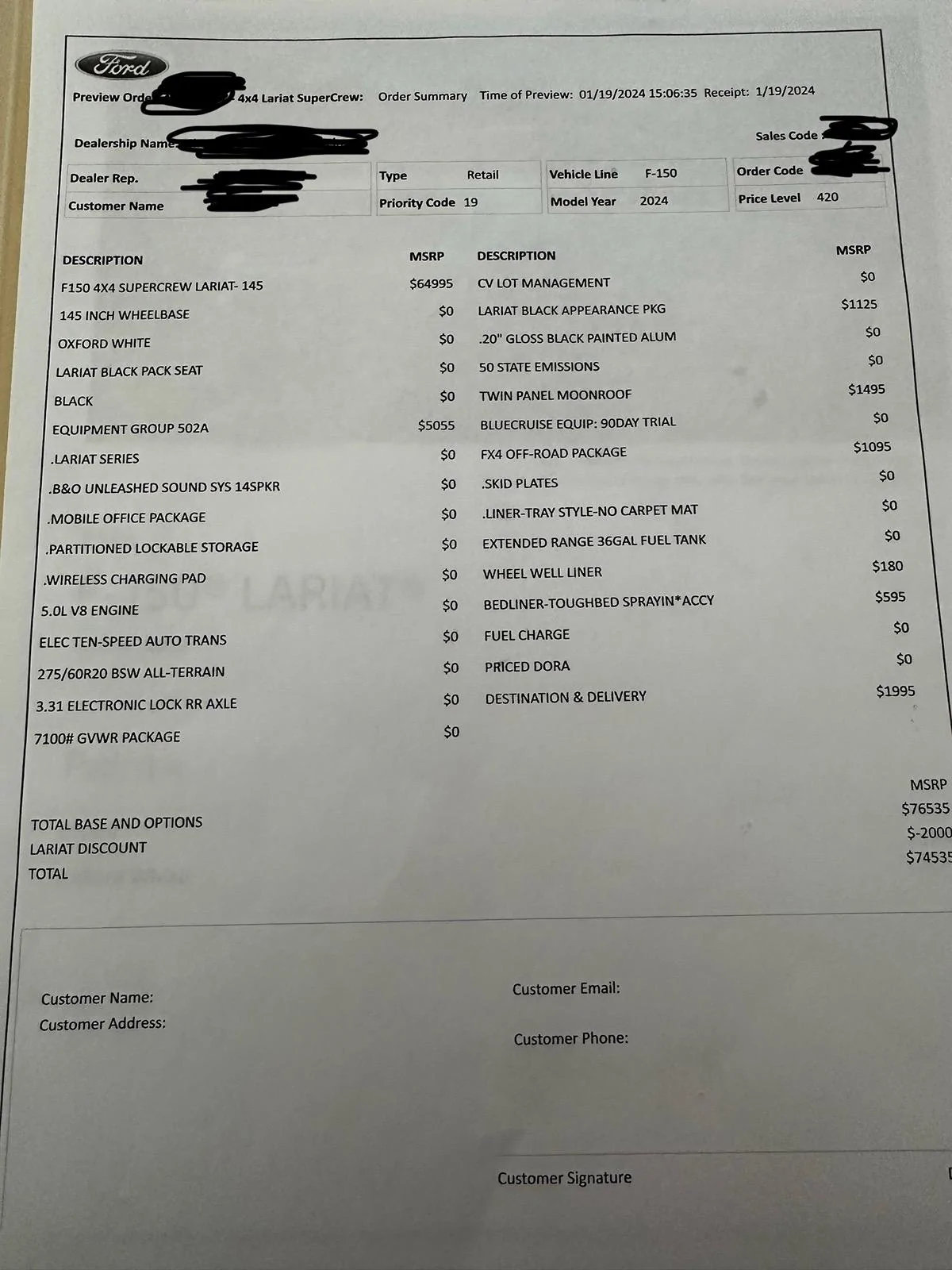 Ford F-150 2024 Lariat Black Appearance Package Orders IMG_9855