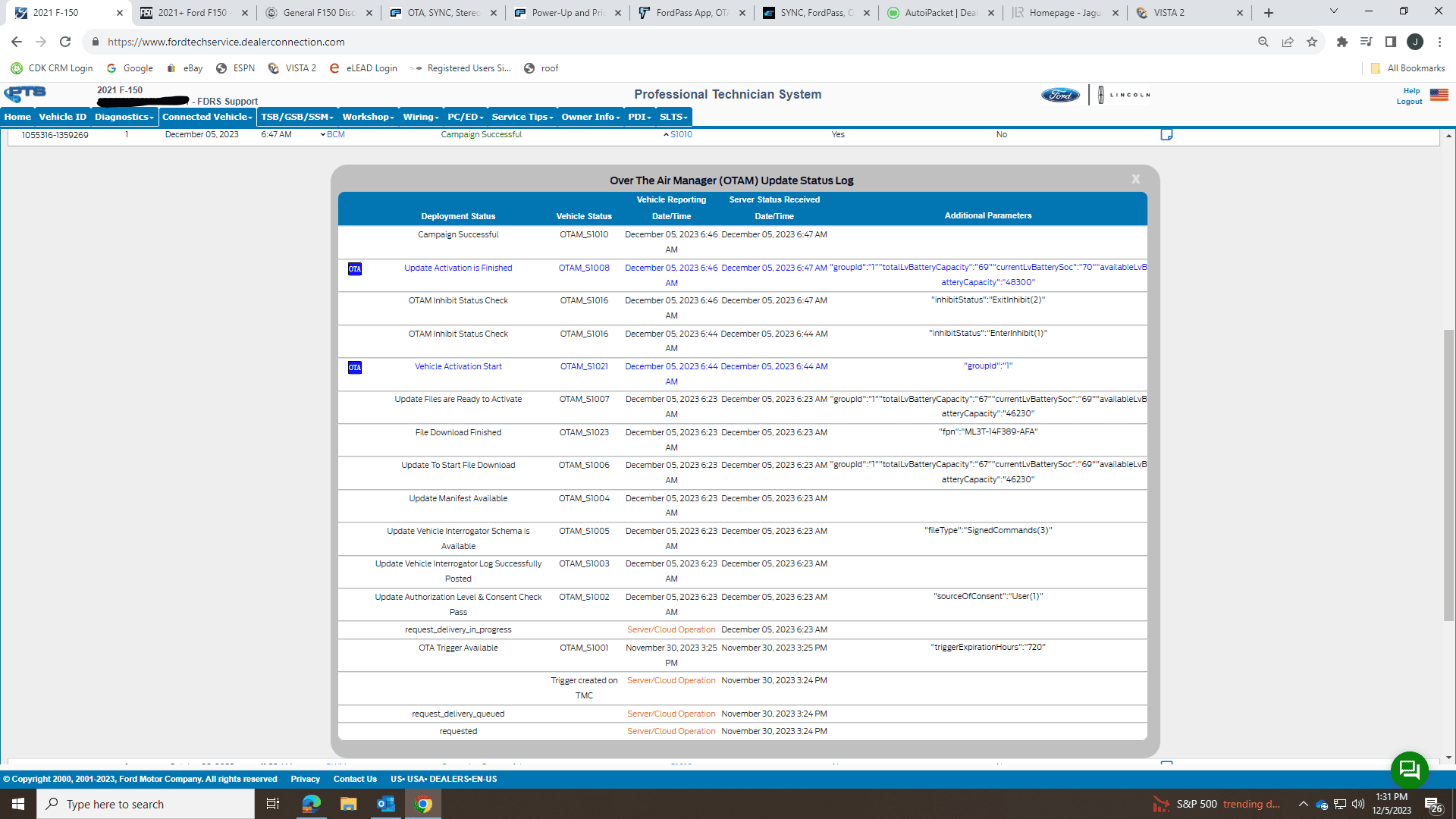 Ford F-150 What happens when an OTA is sent to your vehicle? (step-by-step breakdown of the OTA process) Inhibited OTA Trigger