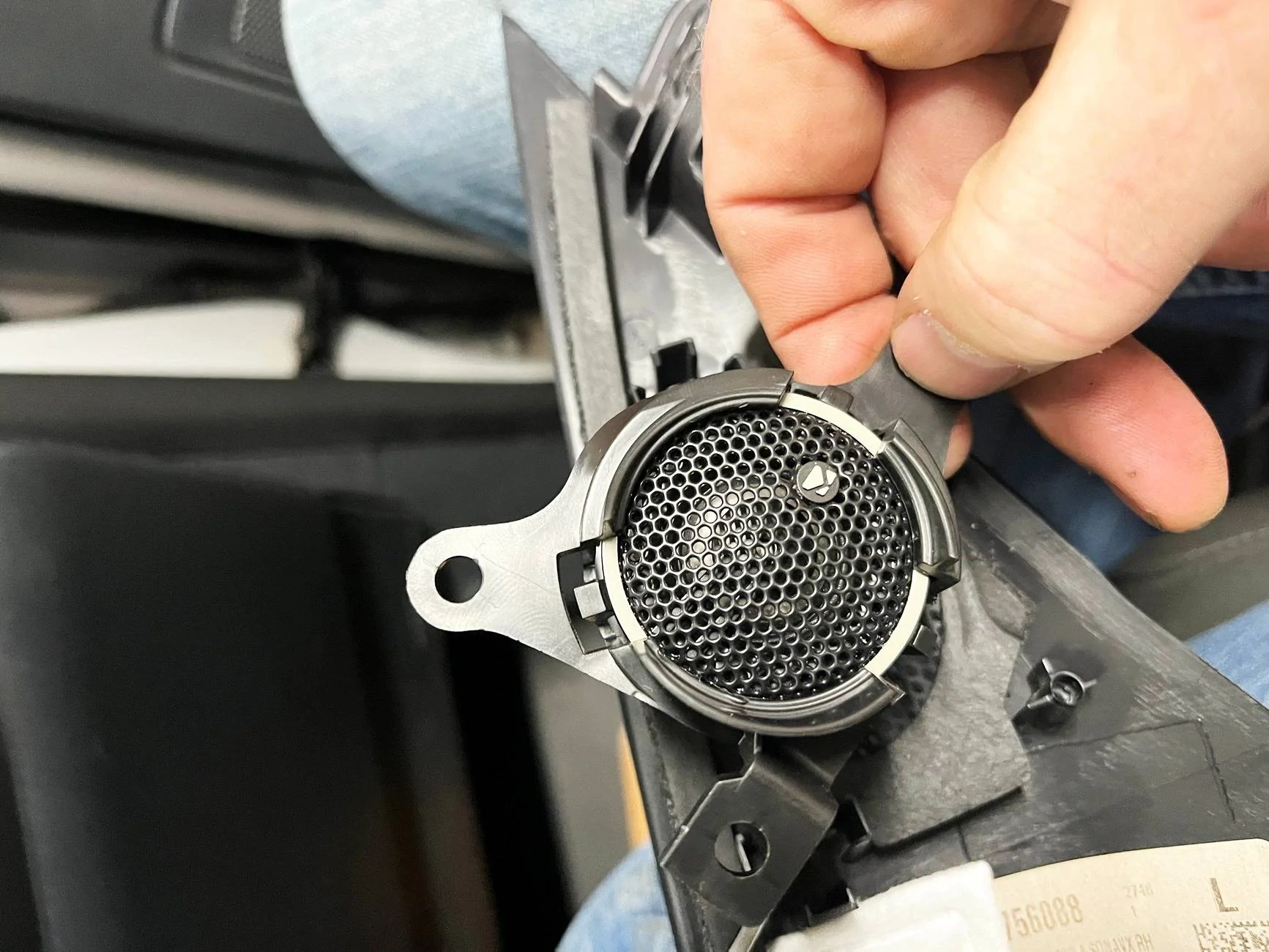 Ford F-150 Under $1k audio upgrade for non B&O system begins. kicker-tweeter