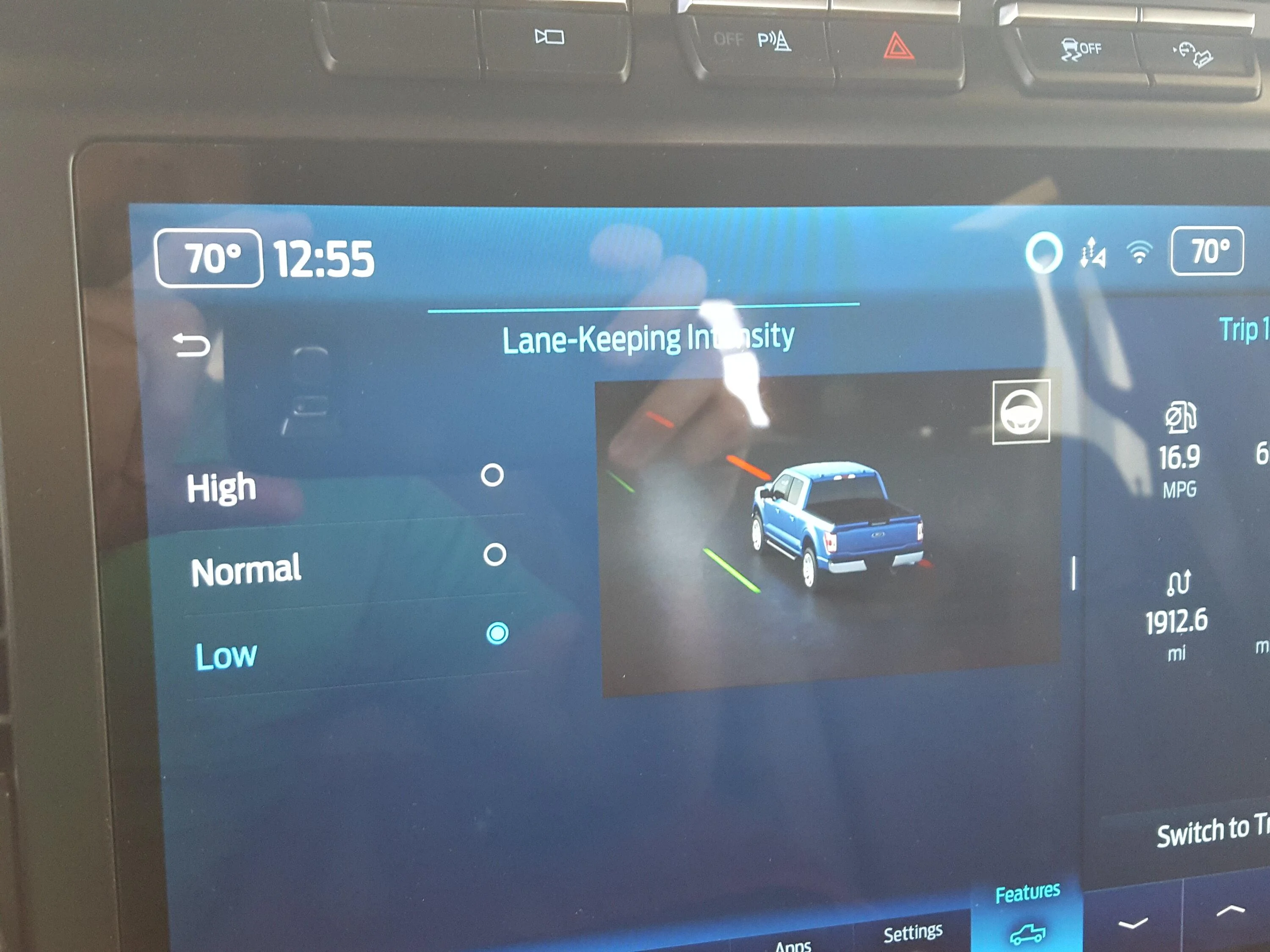 Ford F-150 lane centering and lane drift lane centering