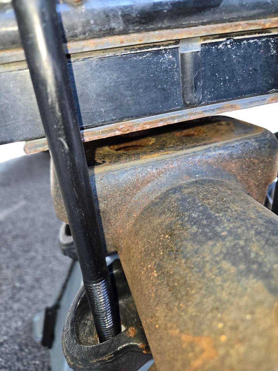 Ford F-150 Rear blocks removed - alignment way off Leaf spring alignment