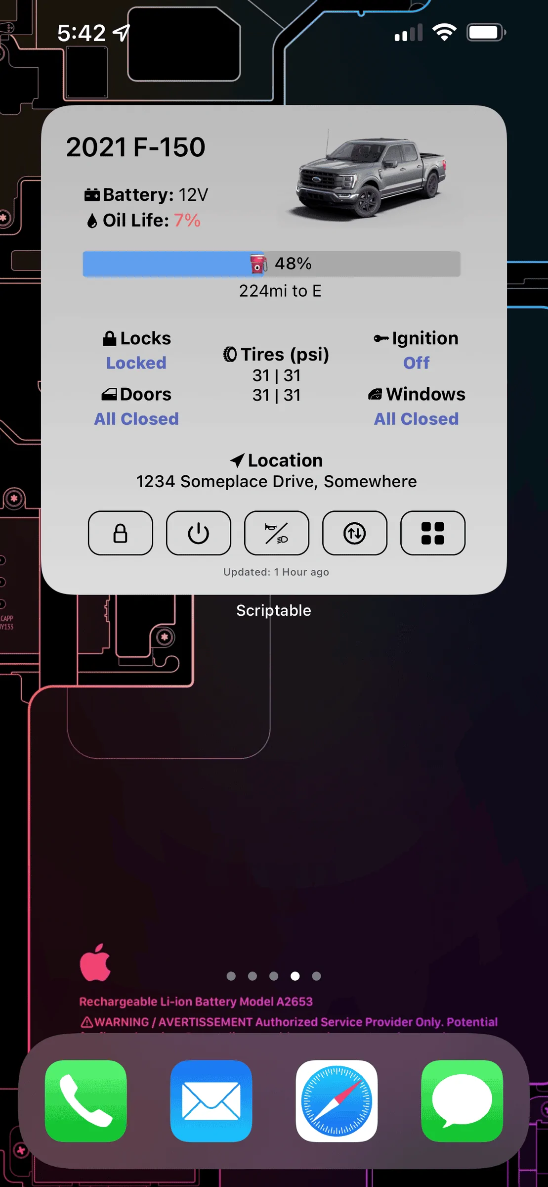 Ford F-150 FordPass - Scriptable Widget V2022.XX (iOS, iPad, MacOS) light_widgets_example_v2_2