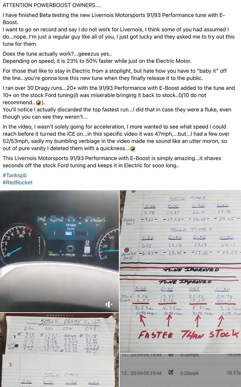 Ford F-150 Livernois Motorsports 91/93 Performance Tune w/ E-Boost for Powerboost livernois powerboost tun