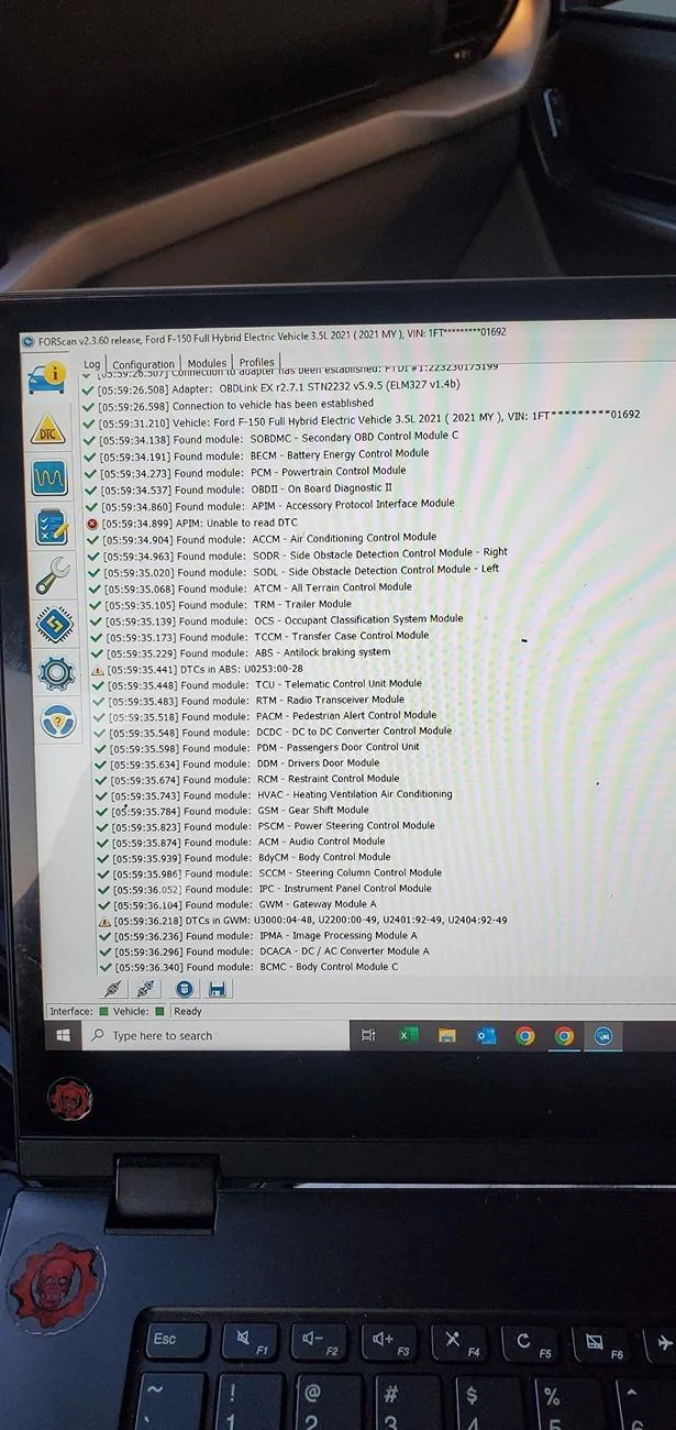 Ford F-150 Powerflow screen missing 2021F150 Log bottom section