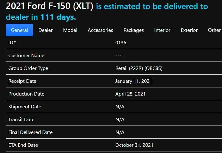 Ford F-150 4/26 Build Week mach