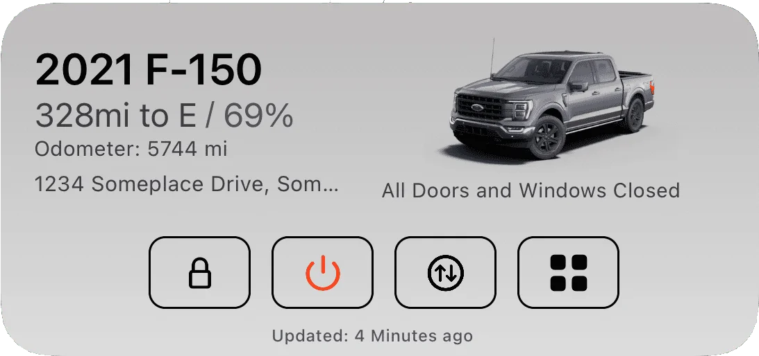 Ford F-150 FordPass - Scriptable Widget (iOS, iPad, MacOS) mediumSimpleLight