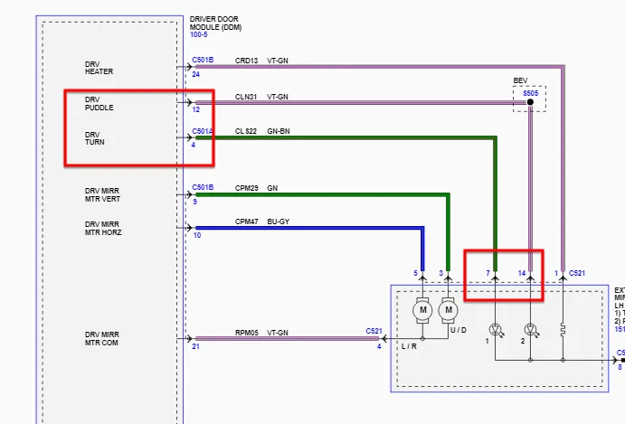 Ford F-150 Mirror pin layout?? mirror wiring