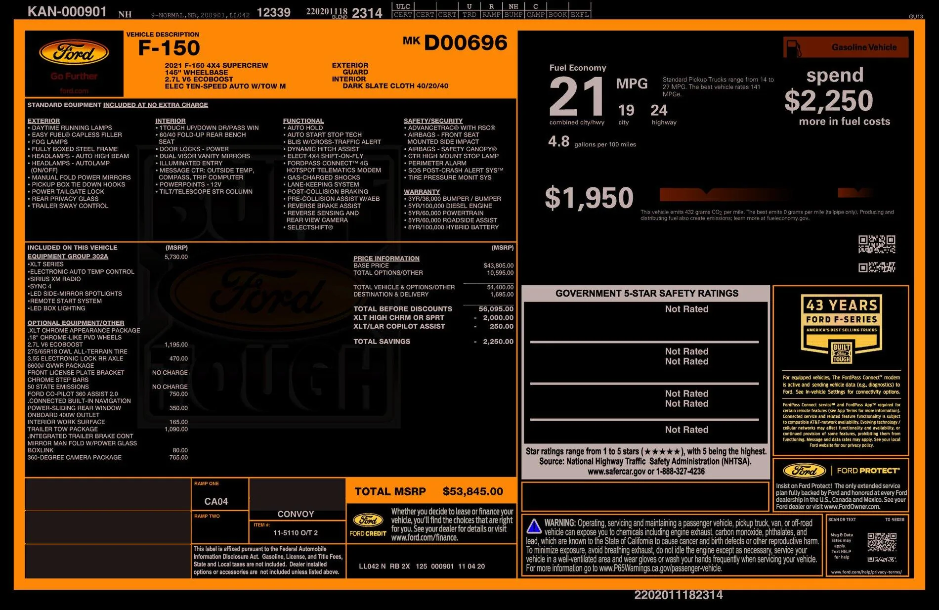 Ford F-150 How did I do on price? My windowsticker1