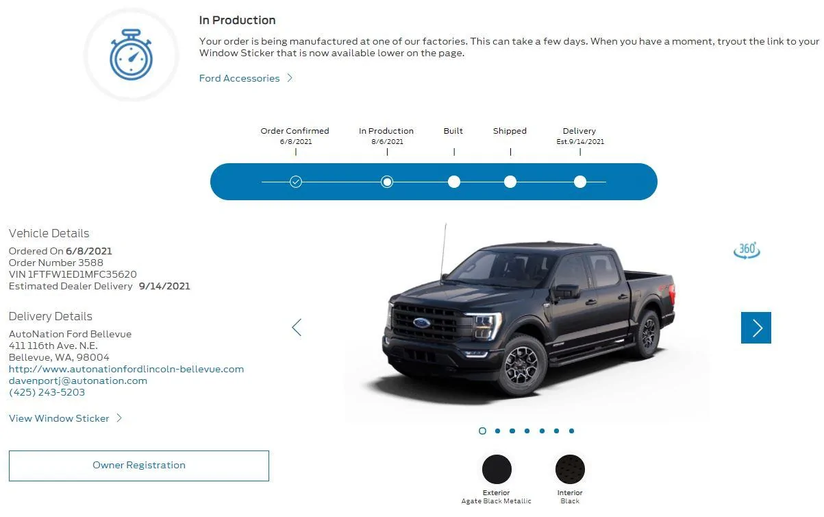 Ford F-150 Order, Deposit, and Interest Free Loan Game Order