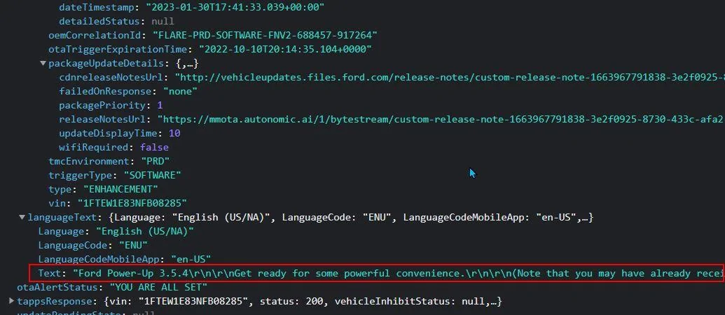 Ford F-150 OTA Status Hidden in the Ford Website ota2