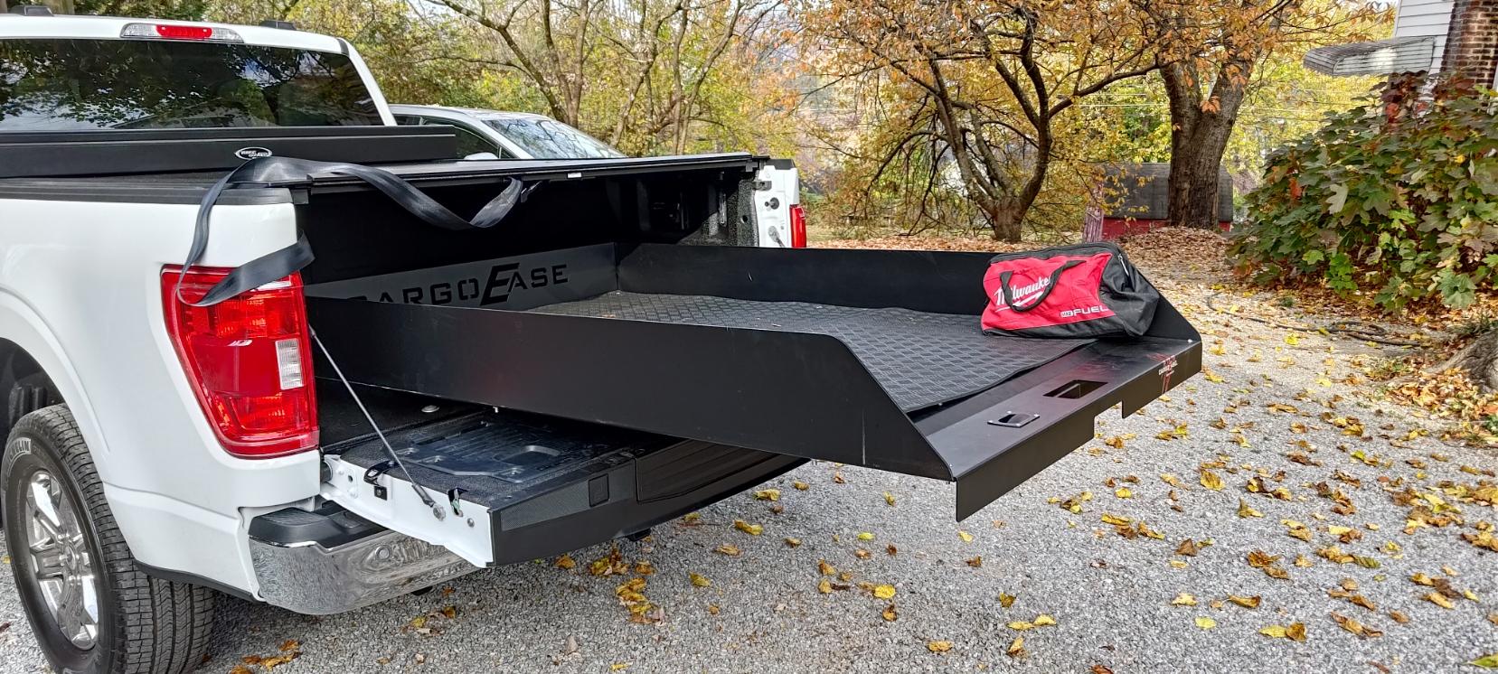 Ford F-150 Cargo Ease Bed Slide installed review & pics P_20231108_091841