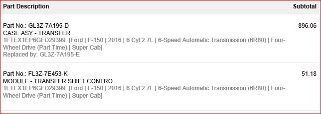 Ford F-150 Payload Package - Unicorn? parts