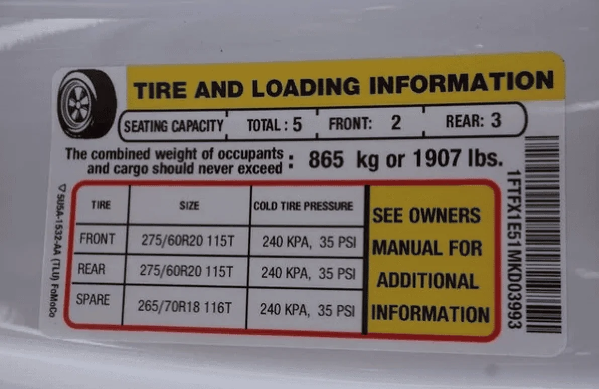 Ford F-150 Photos of 2021 F-150 XLT Payload Stickers! Payload Sticker 3
