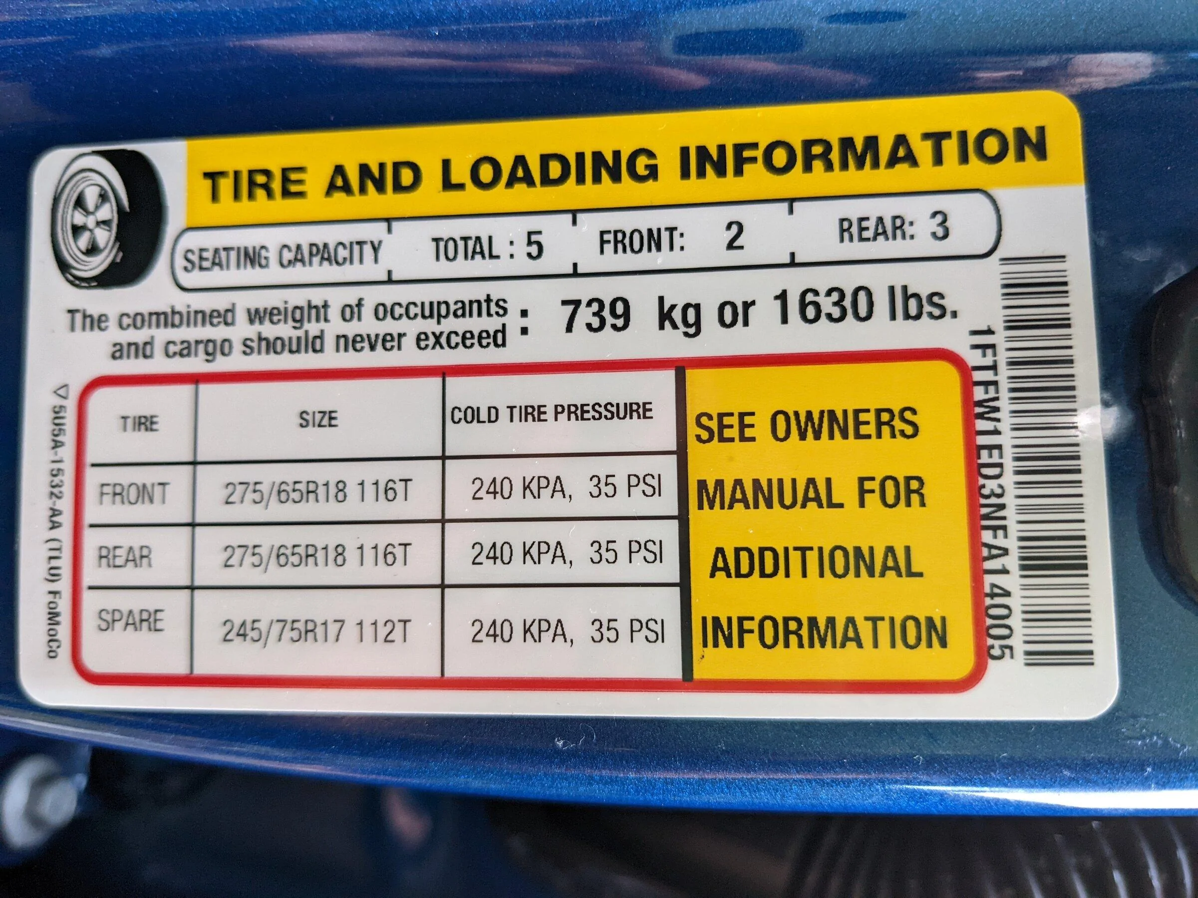 Ford F-150 Help me figure out my Payload Capacity payload