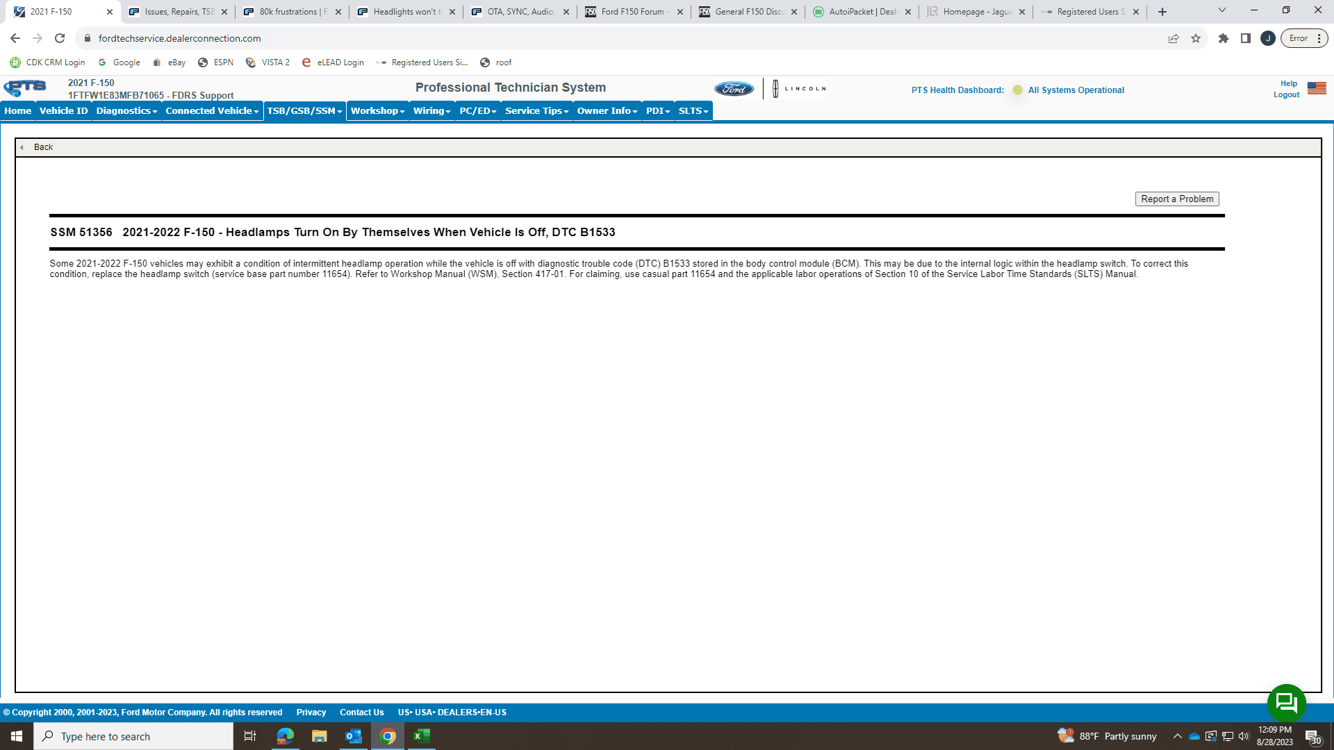 Ford F-150 Headlights won't turn off Picture14