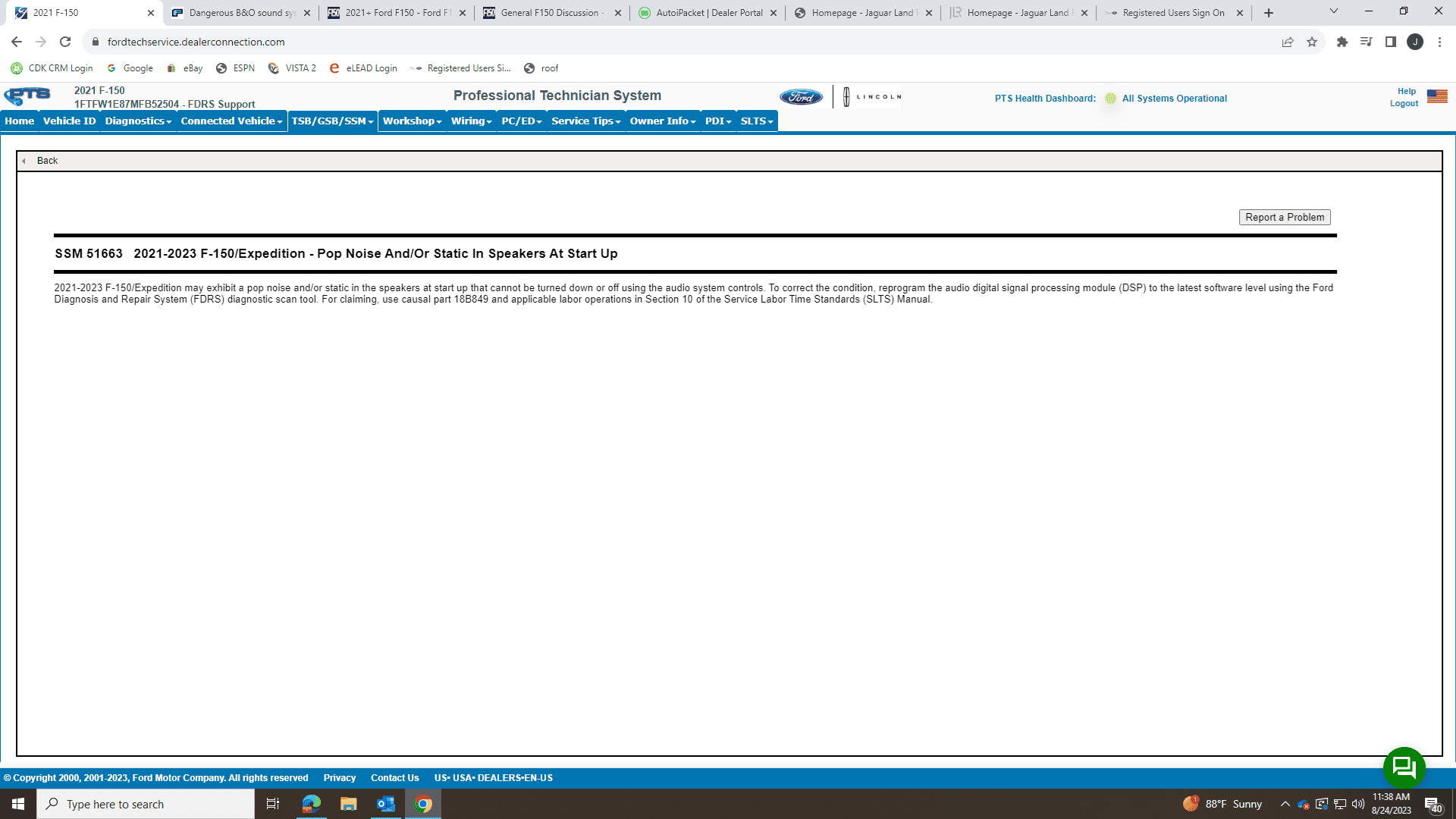 Ford F-150 Dangerous B&O sound system issue Picture8