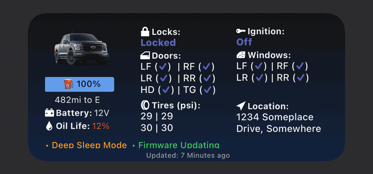 Ford F-150 FordPass - Scriptable Widget (iOS, iPad, MacOS) PNG image 2