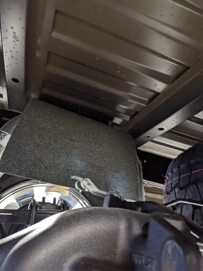 Ford F-150 Sound material into driveshaft PXL_20210330_212811490