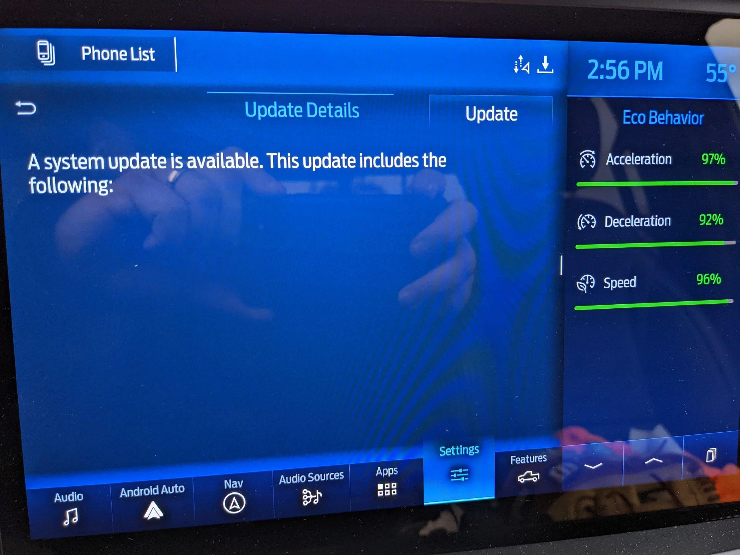 Ford F-150 OTA update information blank PXL_20211206_225622147