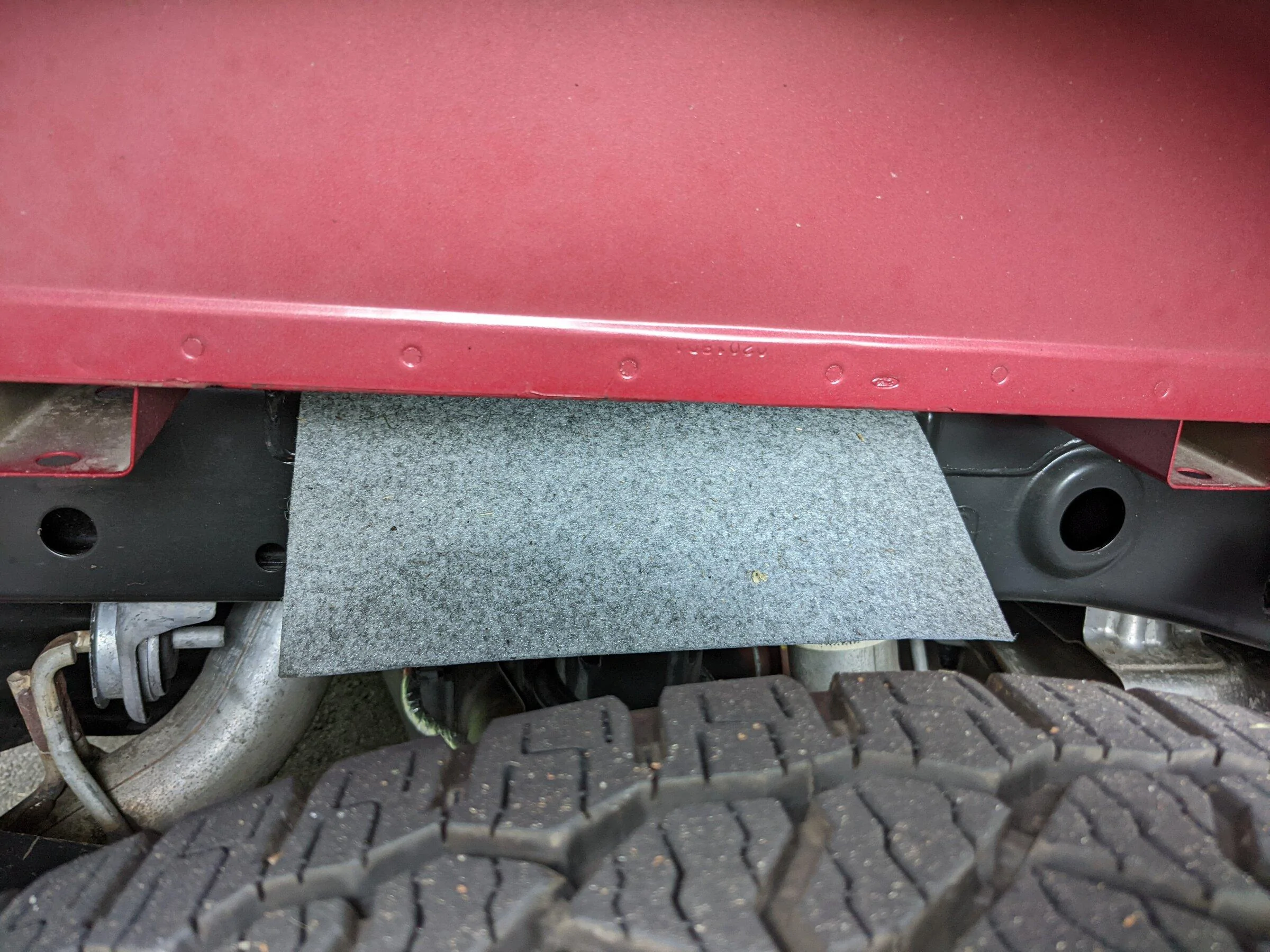 Ford F-150 Sound deadener falling under bed? PXL_20220608_115206781.MP