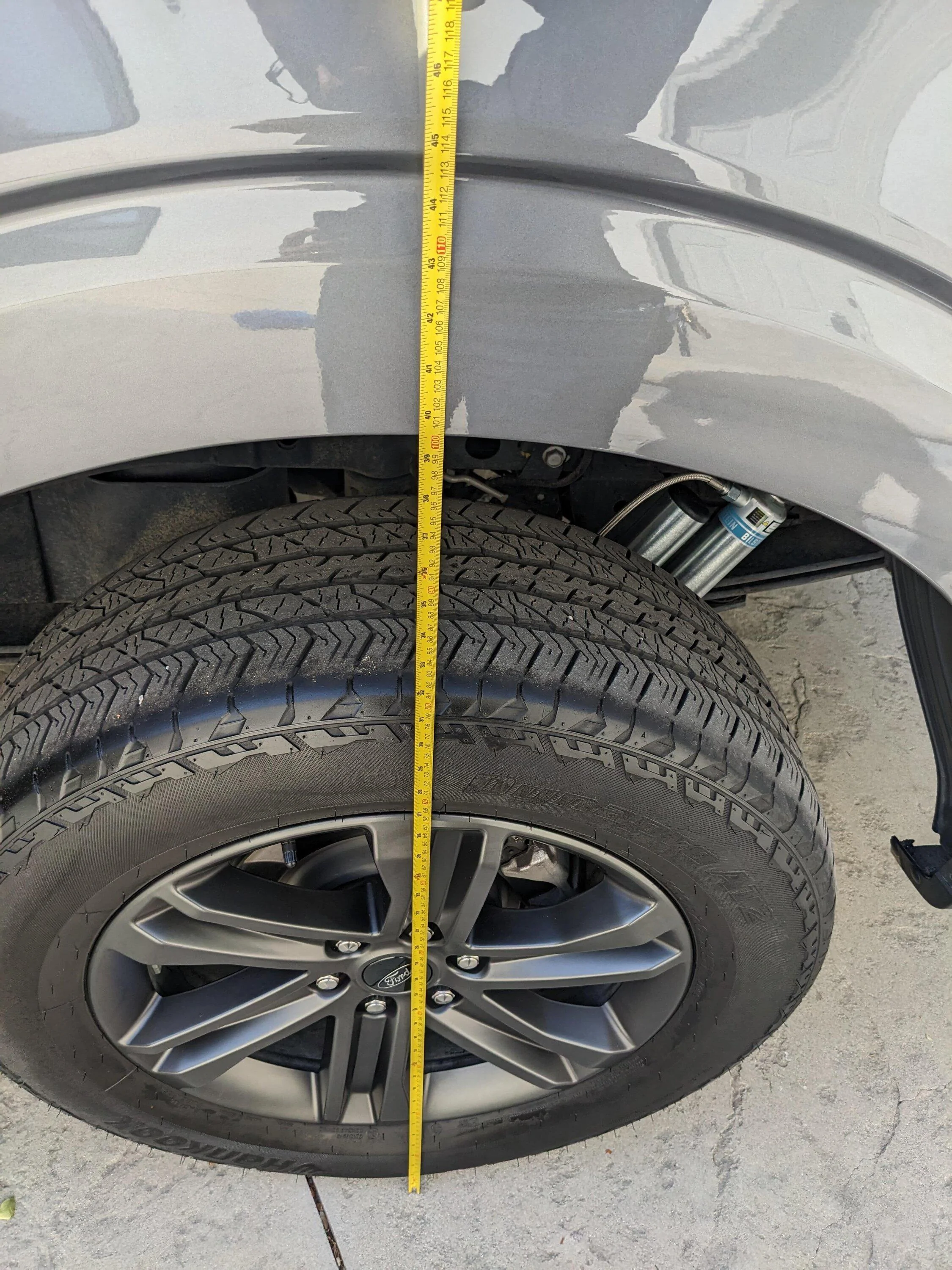 Ford F-150 Bilstein 5100 Settings and Resulting Lift PXL_20230217_193117265