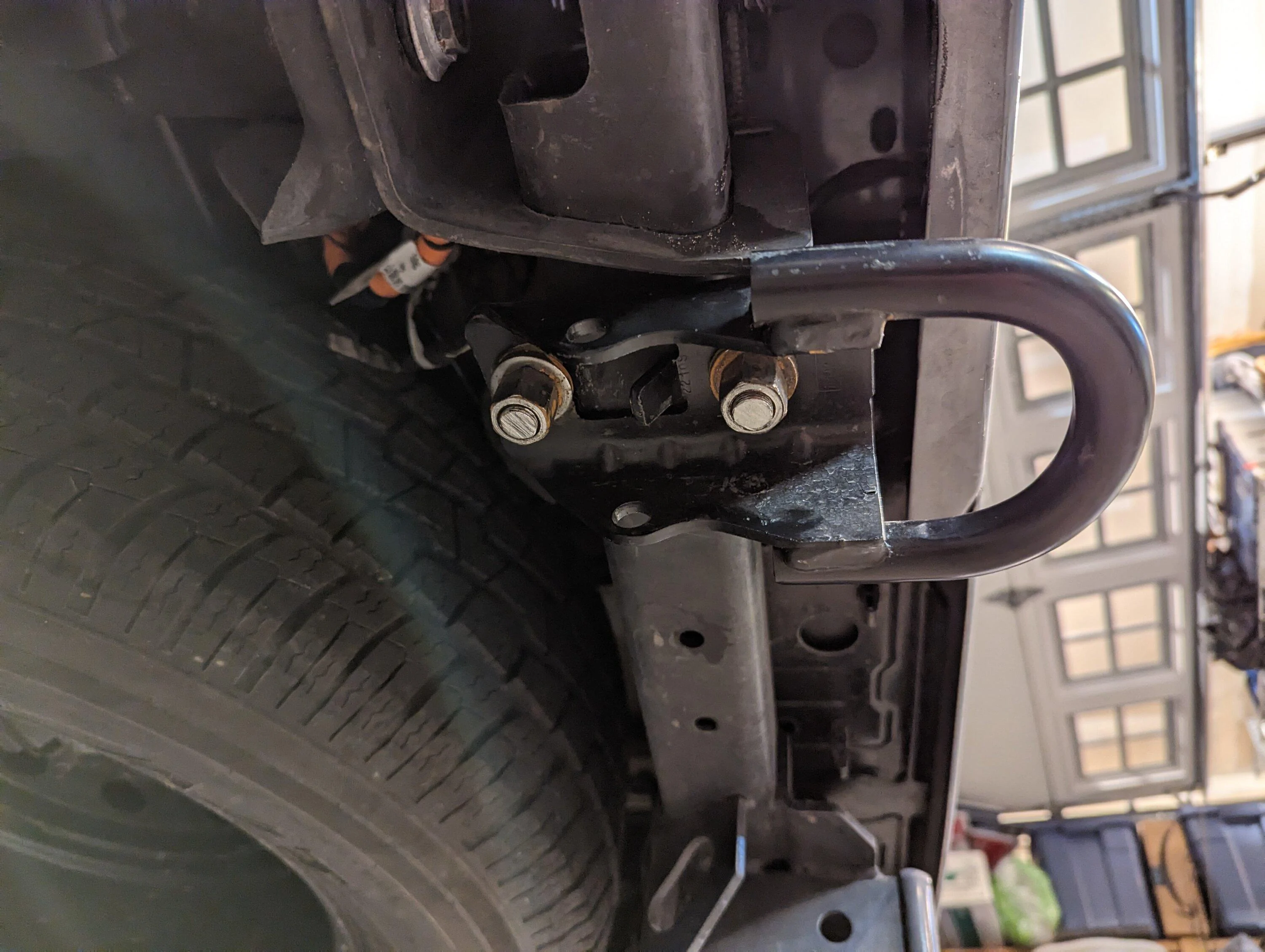 Ford F-150 Add-on Tow Hooks - 1/2" grade 5 spring bolt - nut torque spec? PXL_20230408_040525165