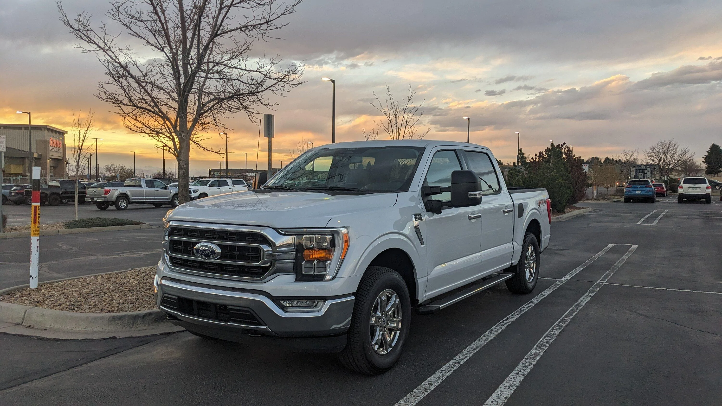 Ford F-150 Rear Blocks removed on an FX4 XLT ft. Space White PXL_20230413_012249302
