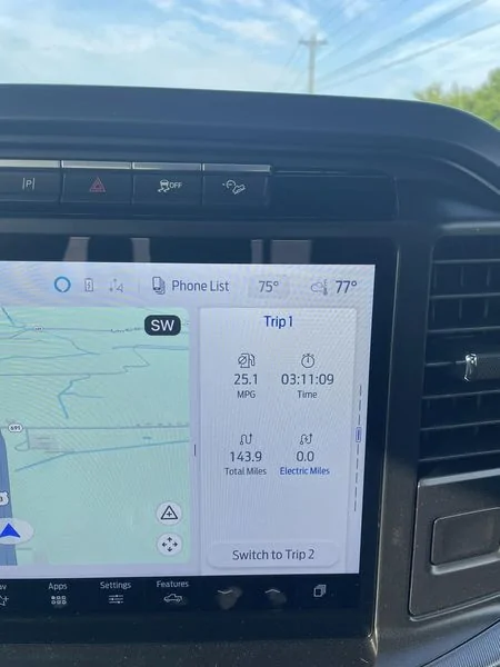 Ford F-150 Electric miles not showing on Sync 4 Radio
