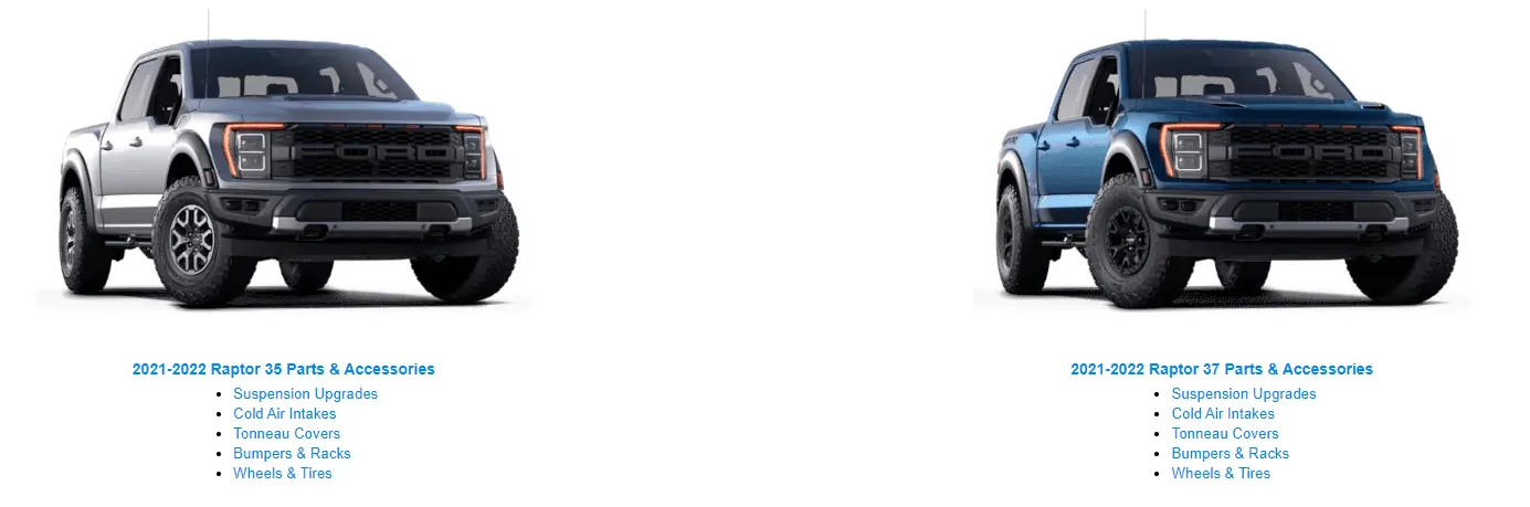 Ford F-150 21-22 Raptor Products raptor pag