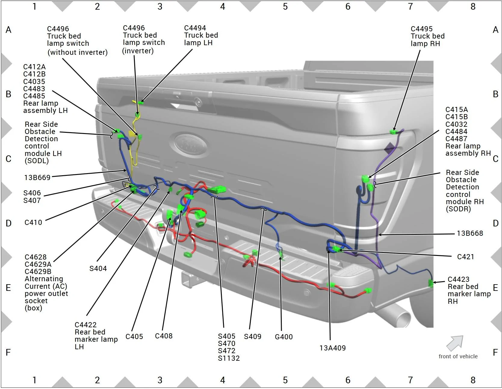Ford F-150 Anyone install 2024 OEM LED bed lights Rear Diagram 1