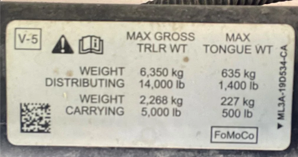 Ford F-150 Upgrading the hitch worth it? RECEIVER STICKER