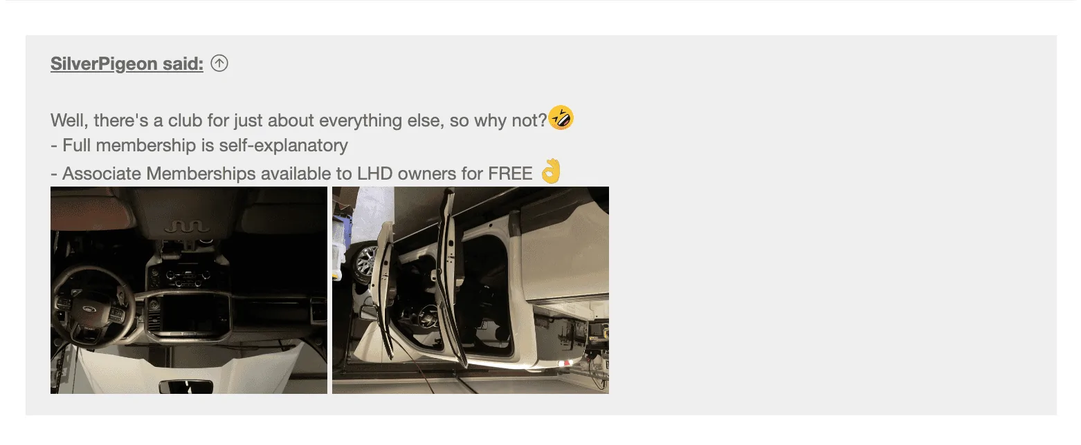 Ford F-150 Steering Wheel on the CORRECT side Club reply
