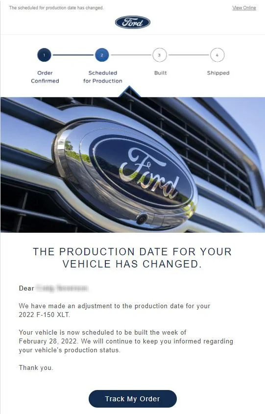 Ford F-150 2/21/22 Build Week resked