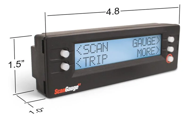 Ford F-150 Transmission and Temp Gauges scangaugeii_dimensions