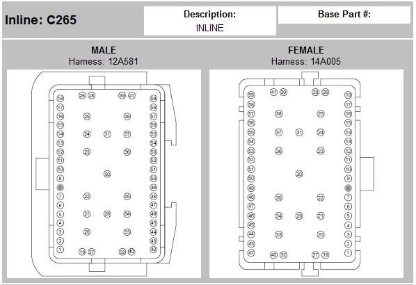 Ford F-150 Where is connector C265? Screenshot 2024-01-31 143845