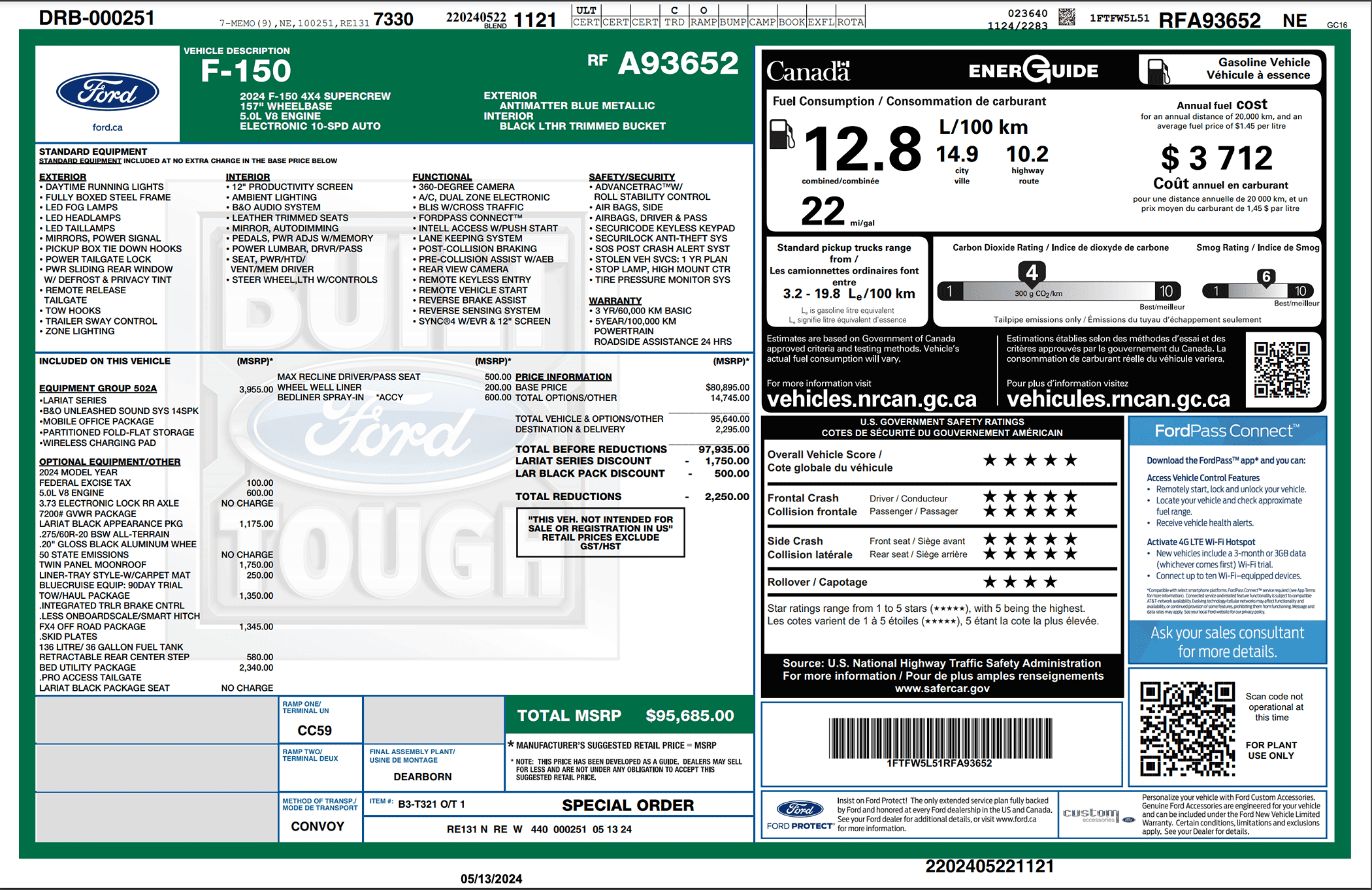 Ford F-150 5/20/24 Build Week Info Thread Screenshot 2024-05-13 at 10.47.36 PM