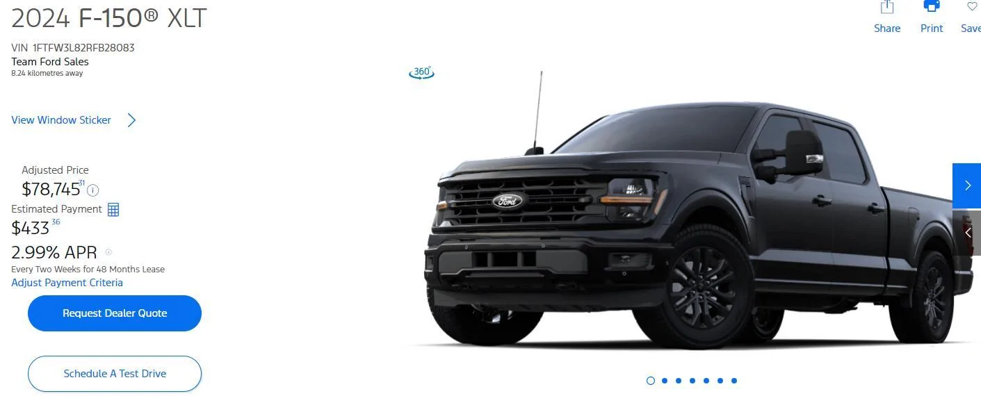 Ford F-150 BAP available on 2024 SuperCrew long beds?  Since when? Screenshot 2024-06-27 145528