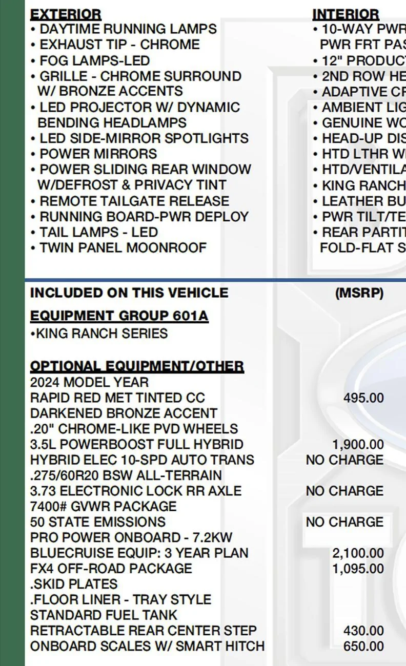 Ford F-150 2024 King Ranch Grille Color (Not Bronze) Screenshot 2024-07-13 155847