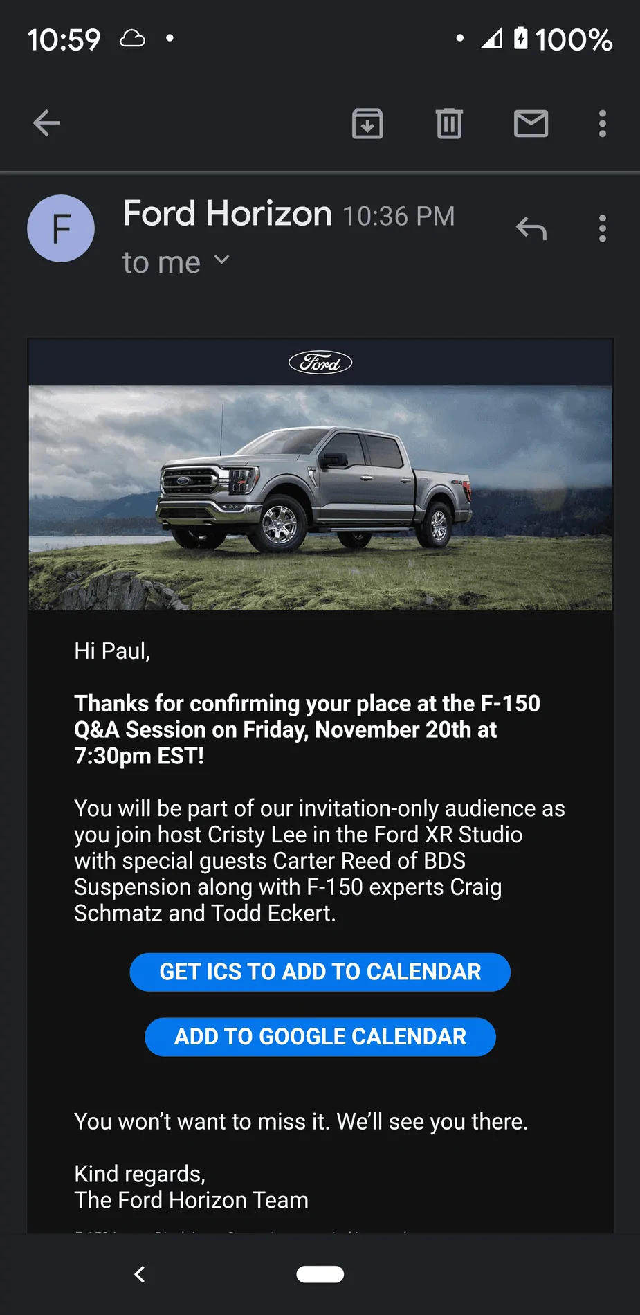 Ford F-150 Ford To Reveal Custom 2021 F-150 During ‘Ford Auto Nights’ SEMA Show Special Webcast Screenshot_20201118-225931
