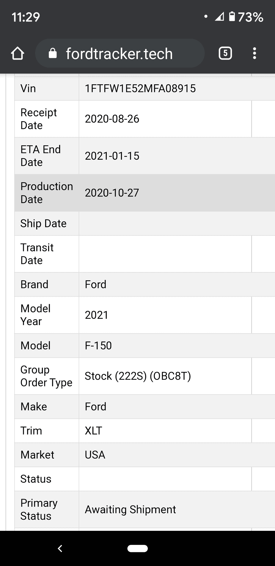 Ford F-150 2021+ F-150 Orders Tracking List & Stats [Enter Yours!] Screenshot_20201205-112913
