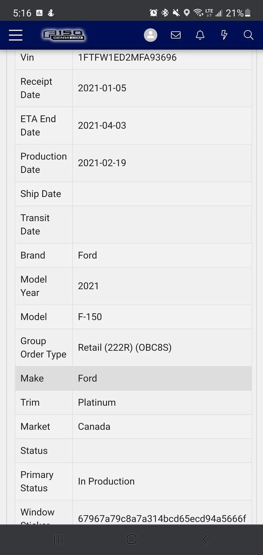 Ford F-150 Anyone else in the same boat? Screenshot_20210316-171635_Chrom