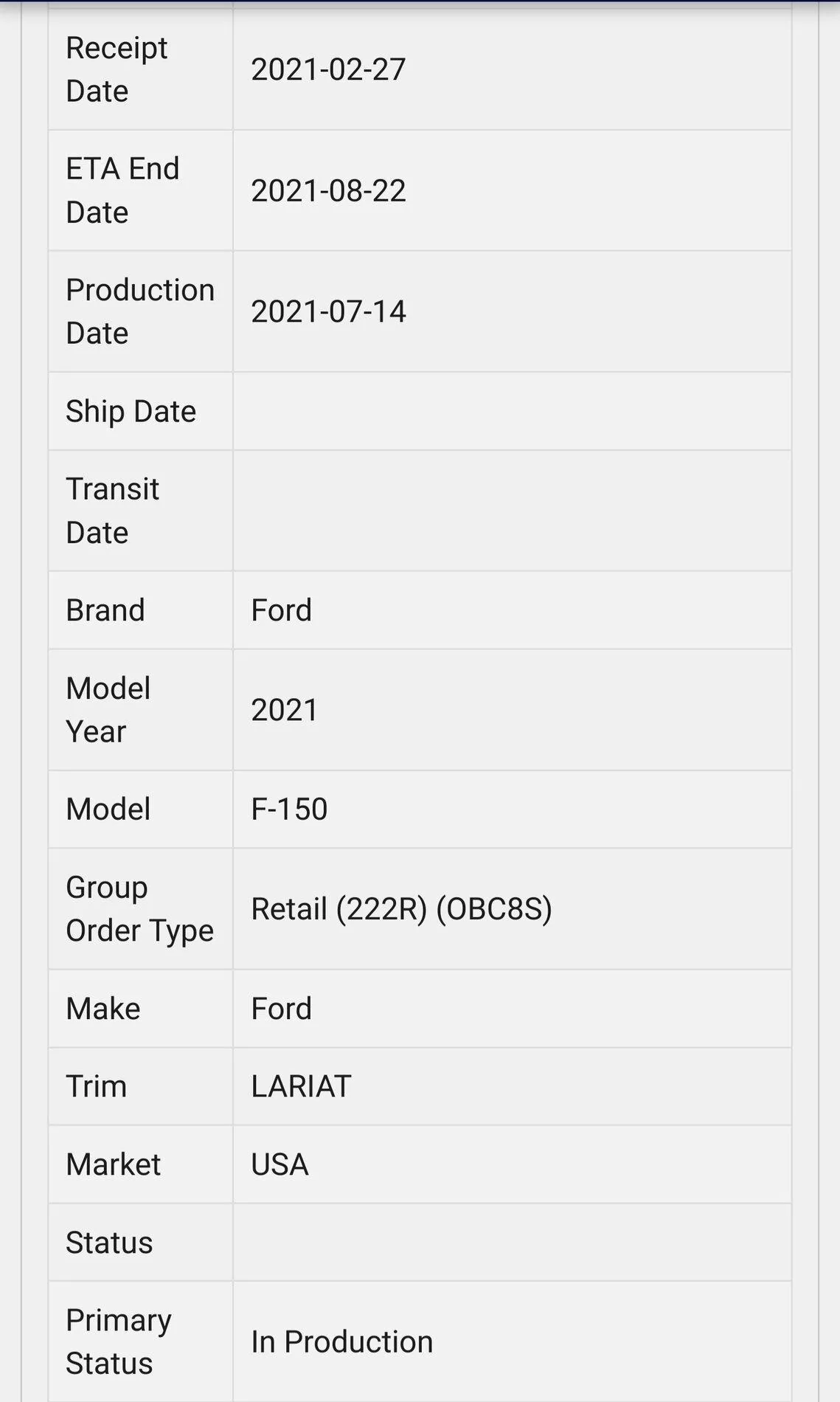 Ford F-150 7/12 build week Screenshot_20210715-133831_Firefox