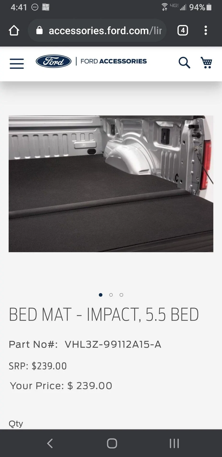 Ford F-150 Ford Accessories - Bed Mat - Impact Screenshot_20210811-044107_Chrom