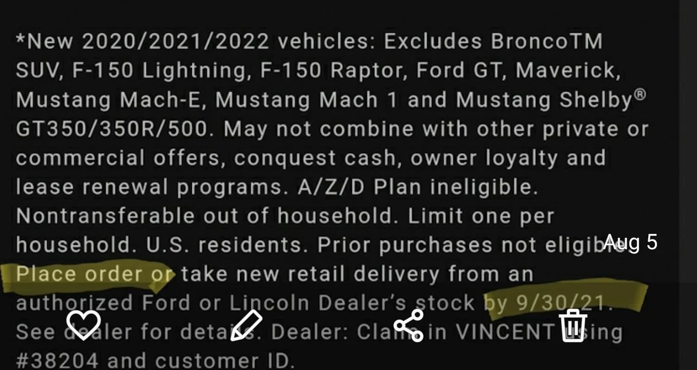 Ford F-150 Do you lock in price and offers when ordering? Screenshot_20211020-143032_Gallery