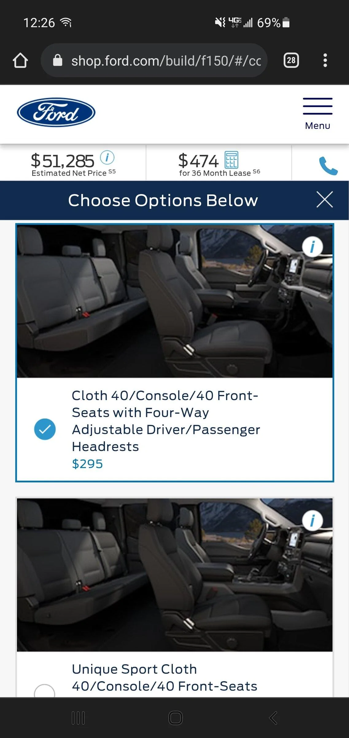 Ford F-150 XLT 40/console/40 - glitch in B&P? Screenshot_20220115-122629_Chrom