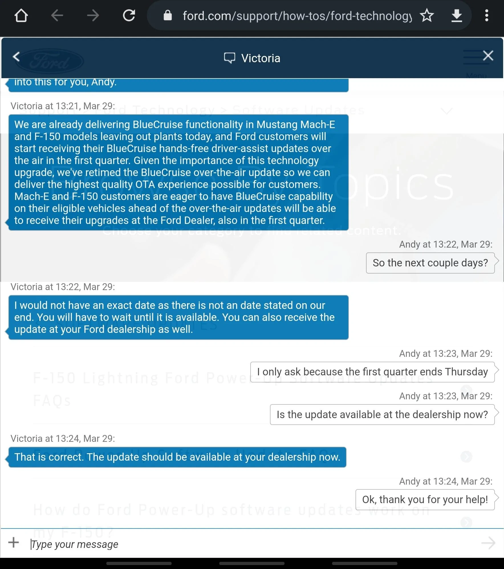 Ford F-150 Bluecruise OTA Status? Screenshot_20220329-132443_Chrom