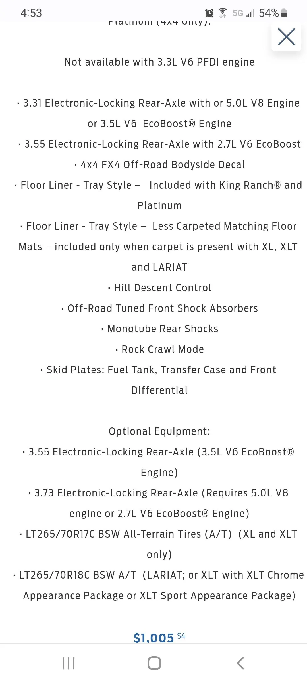 Ford F-150 Fx4 vs 4x4? Screenshot_20220331-165305_Chrom