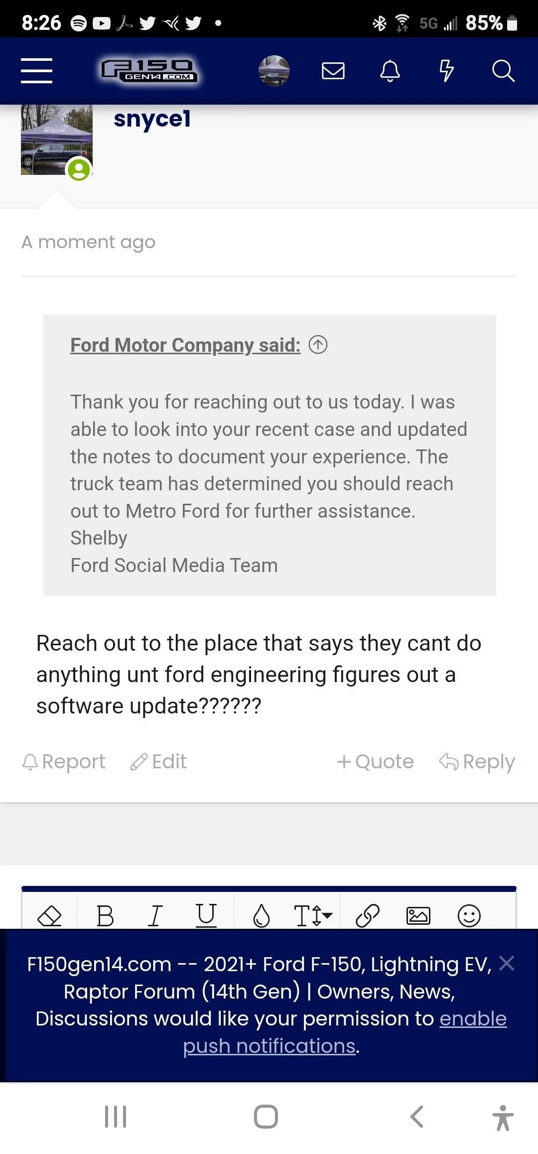 Ford F-150 No options for help yet . 6 mos waiting. Screenshot_20220408-202607_Chrom