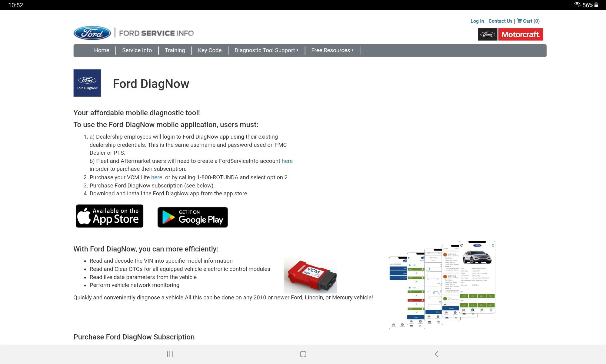 Ford F-150 Ford DiagNow app Screenshot_20220419-225206_Chrom