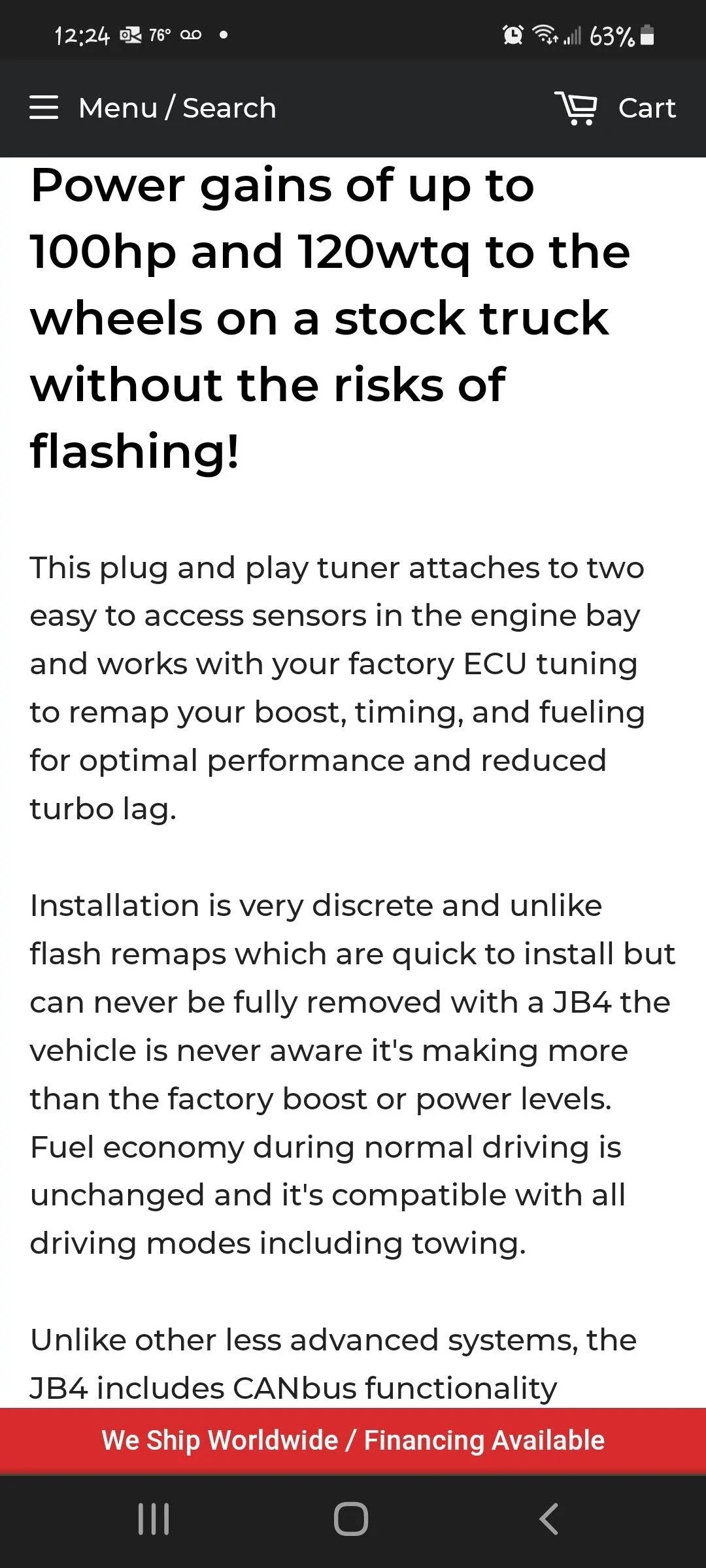 Ford F-150 Burger Tuning JB4 3.5L Ecoboost w/ Data Cable Screenshot_20220429-122425_Chrom
